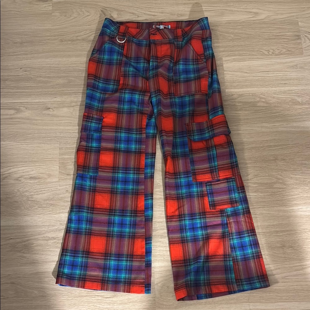 Urban Outfitters Red and Blue Plaid Pants